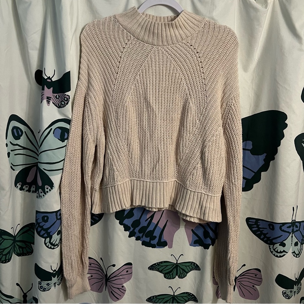 Aeropostale Cream Knit Sweater